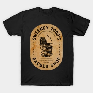 Sweeney | Barber Shop Logo w/ Background T-Shirt